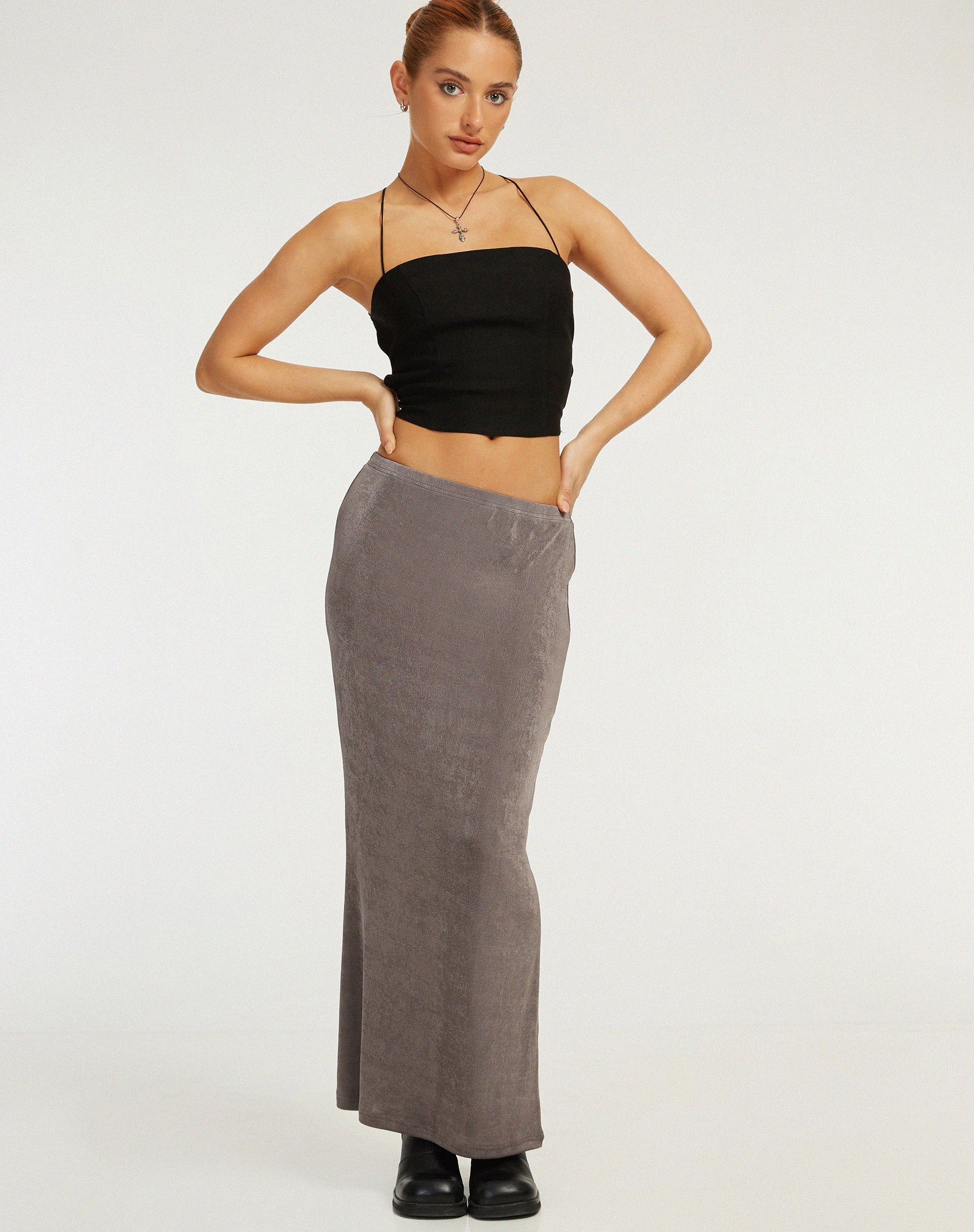 image de Tulus Maxi Skirt in Charcoal