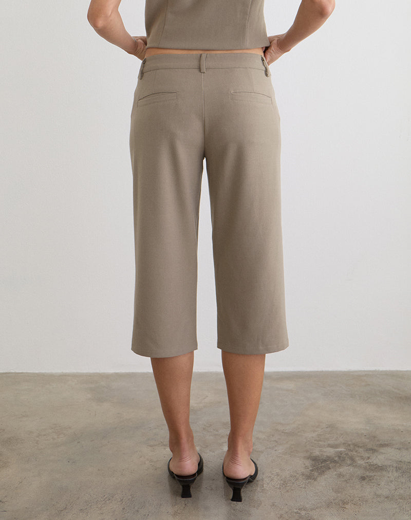 Image du pantalon Capri tunisien en tailleur taupe clair