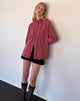 Image de la chemise oversize Turner à rayures marron