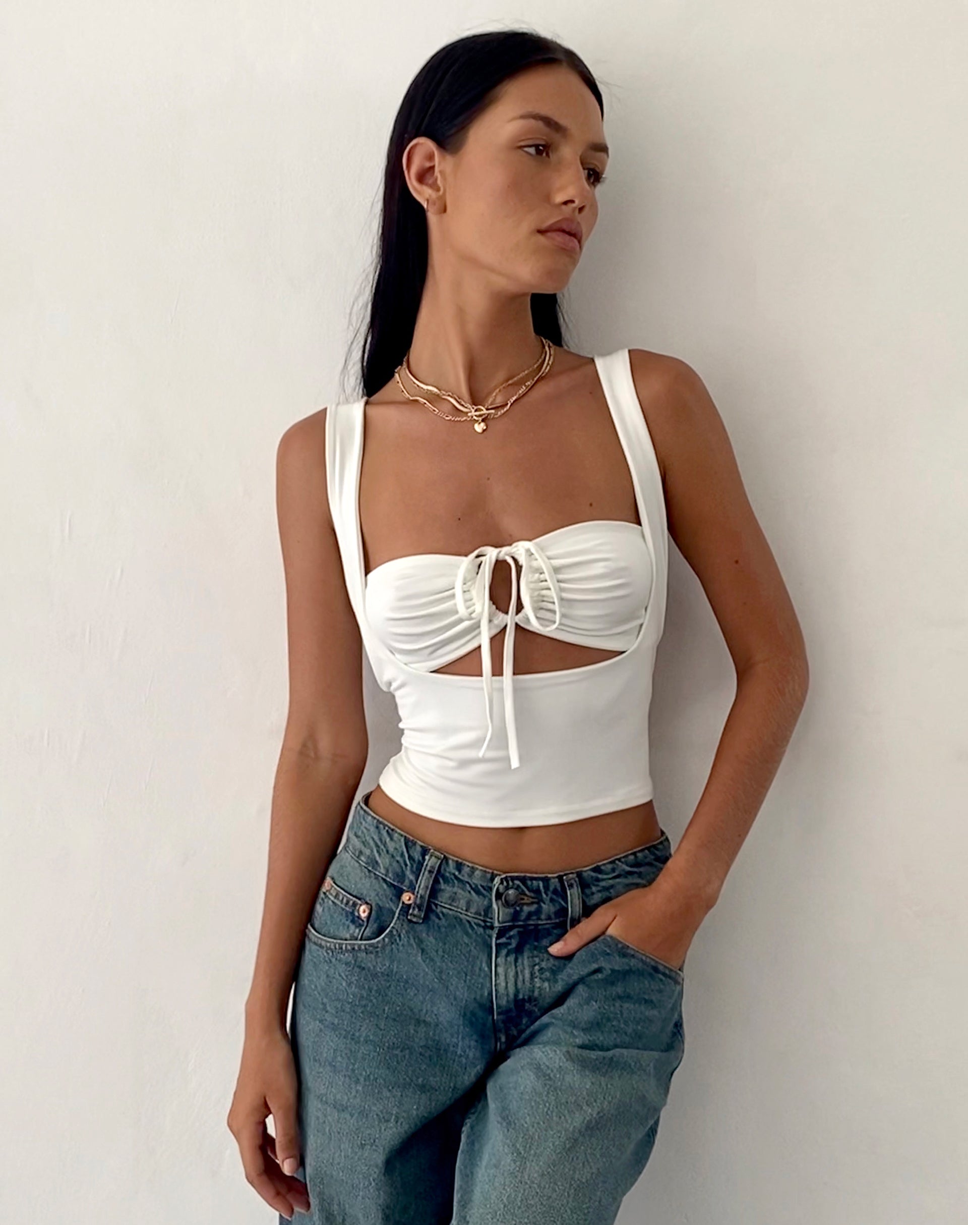 Image de Ulani Crop Top in Ivory