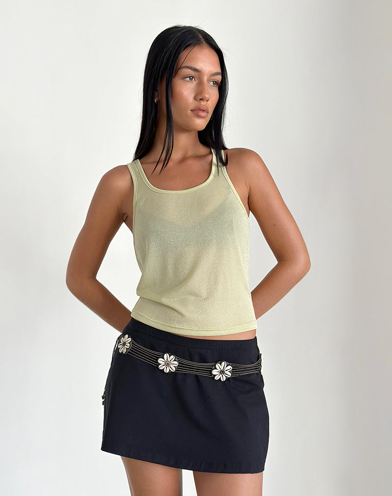 Image de Umika Vest Top in Yellow Shimmer