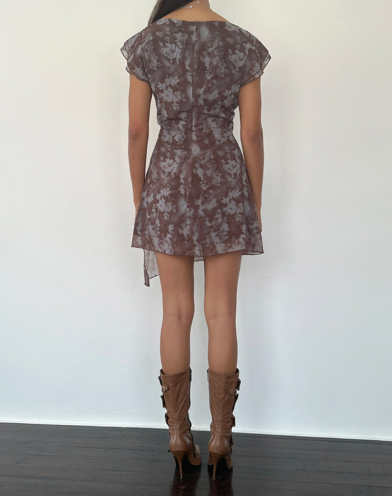 Image de la mini robe Valencia en Botanical Shadow Brown