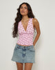 Image de Valisa Plunge Top in Floral Romance Pink