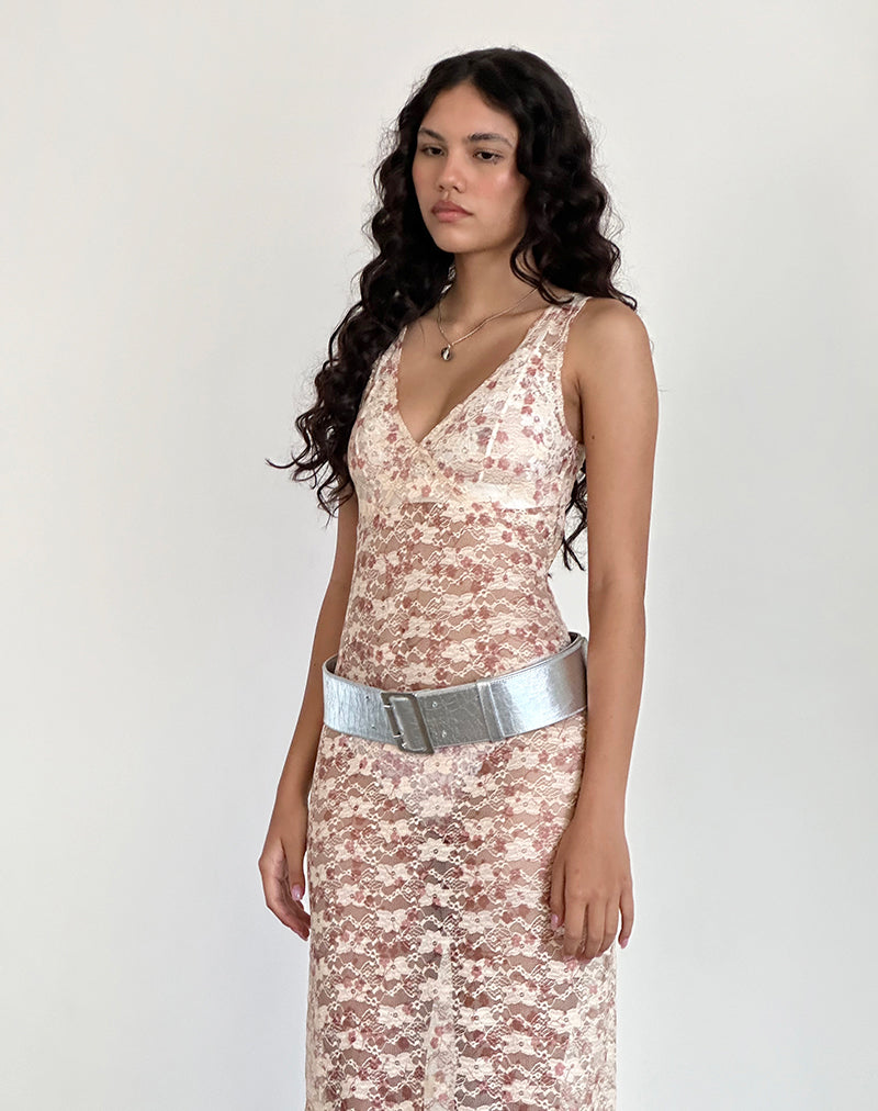 Image de Valtheni Maxi Dress in Chic Petal Pink Lace