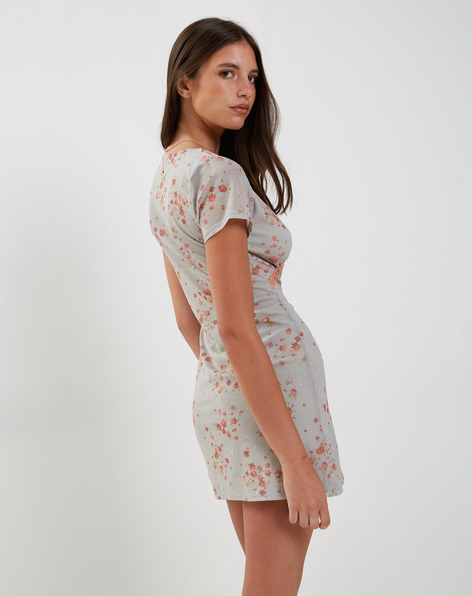 image de Vania Mini Dress in Ditsy Rose Cluster