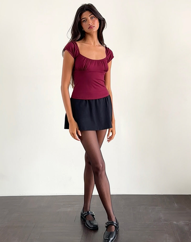 Image de Vardah Top in Burgundy Jersey