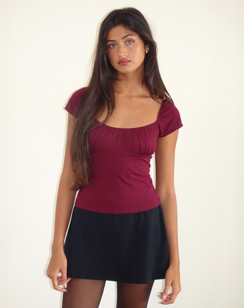 Image de Vardah Top in Burgundy Jersey