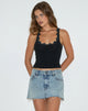 Image de Veira Daisy Applique Top in Black