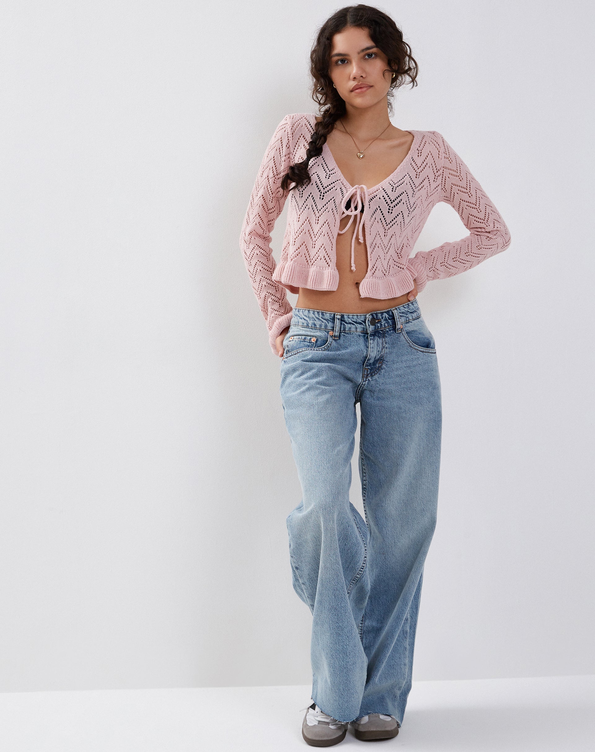 Image de Vella Cardigan en tricot rose