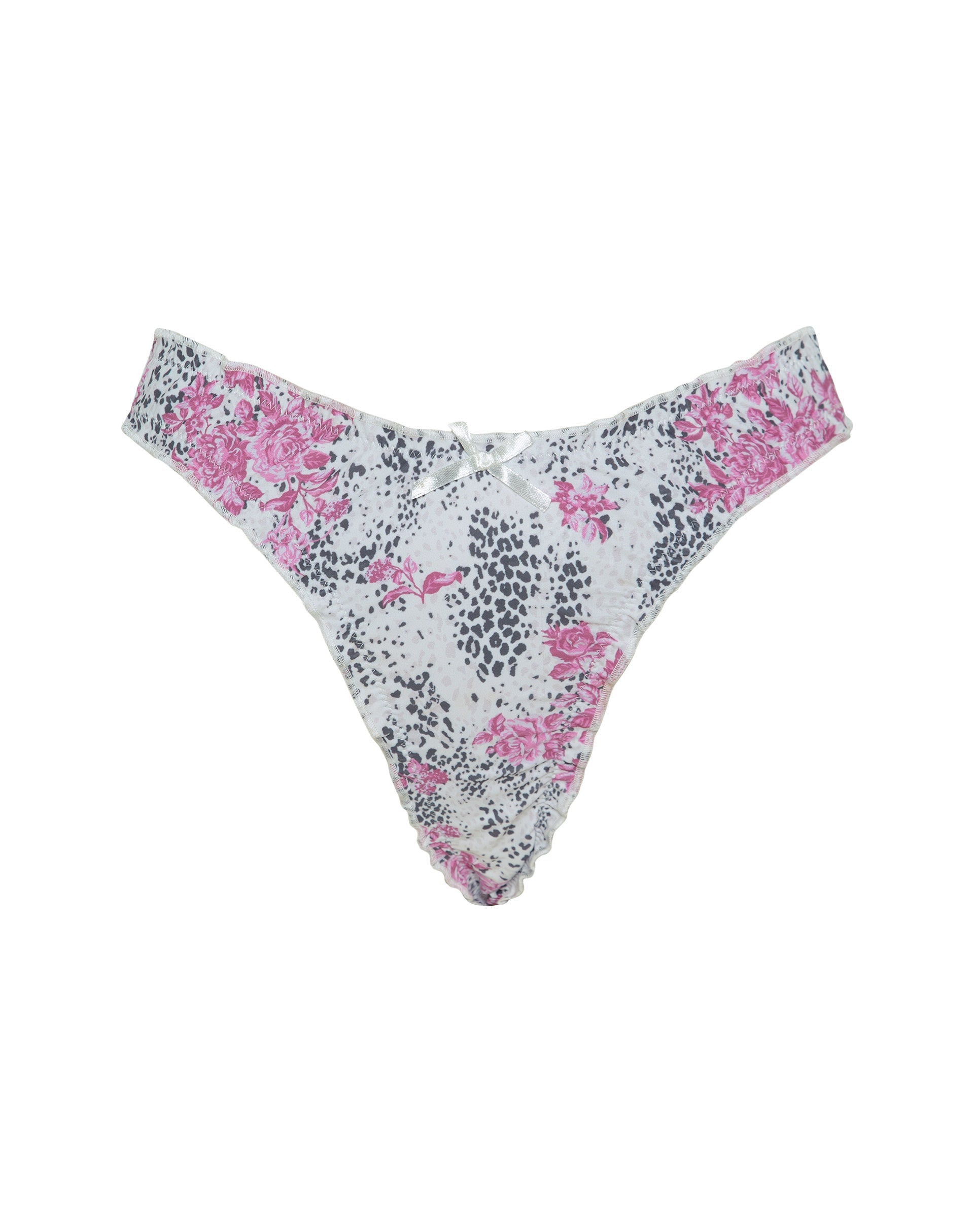 Image de Veroly Bikini Bottom in White Jungle Flower Print