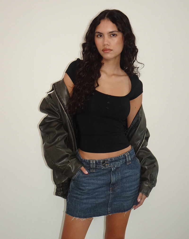 Image de Vibian Short Sleeve Top in Black