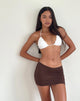 Image de Mini jupe Vidia en chocolat amer