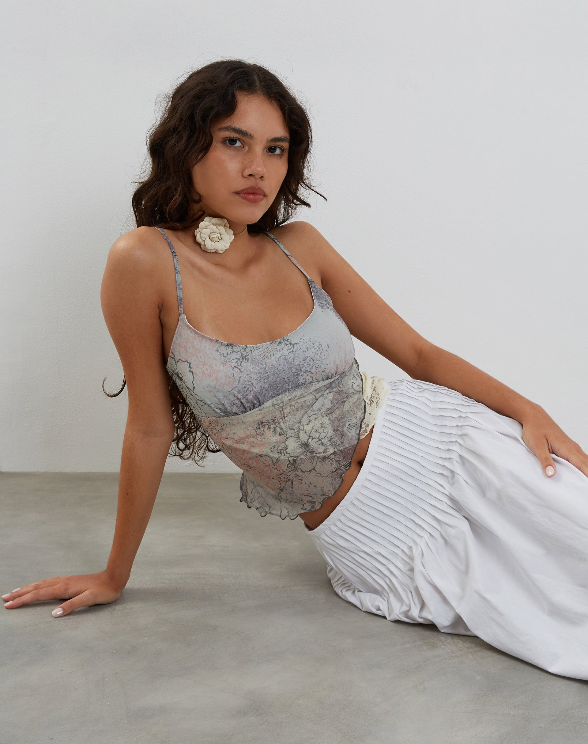 Image de Vienna Cami Top in Pastel Floral Lace
