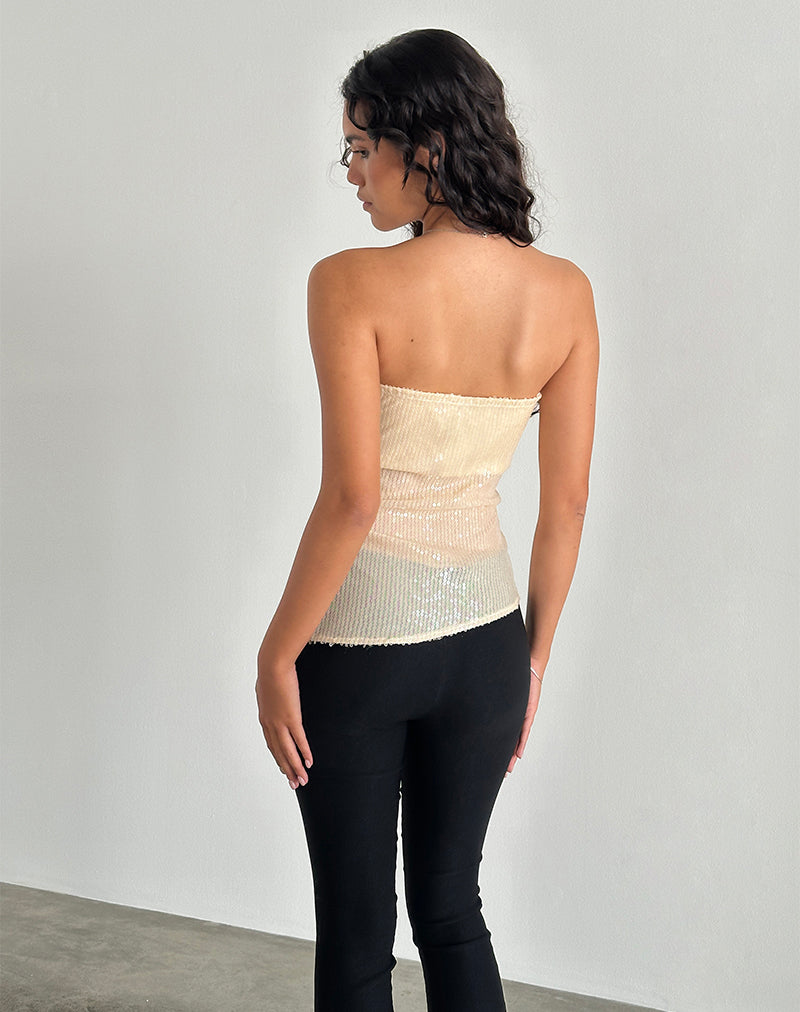 Image de Viksuni Bandeau Top in Nude Clear Tinted Disc