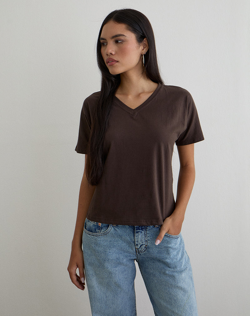 Image de Viman Top en jersey chocolat