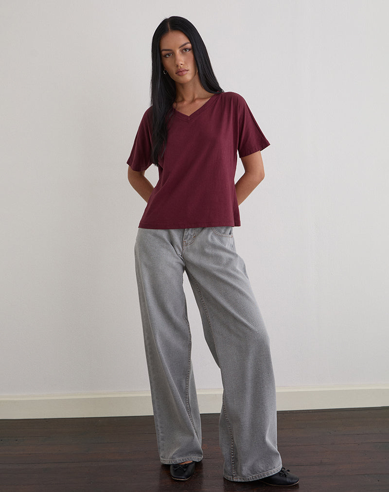 Image de Viman Top in Jersey Maroon