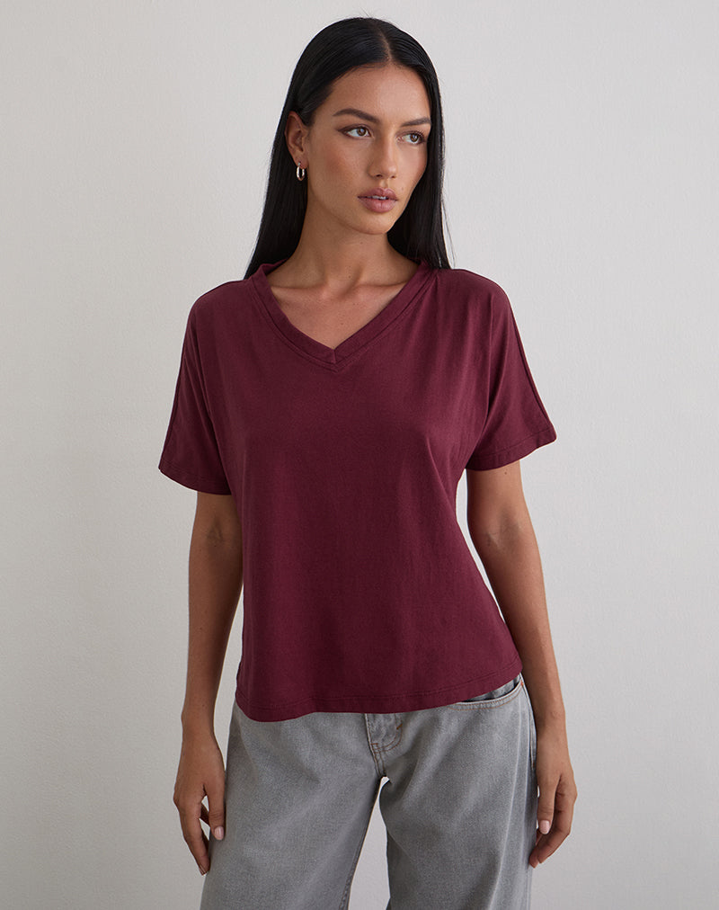 Image de Viman Top in Jersey Maroon