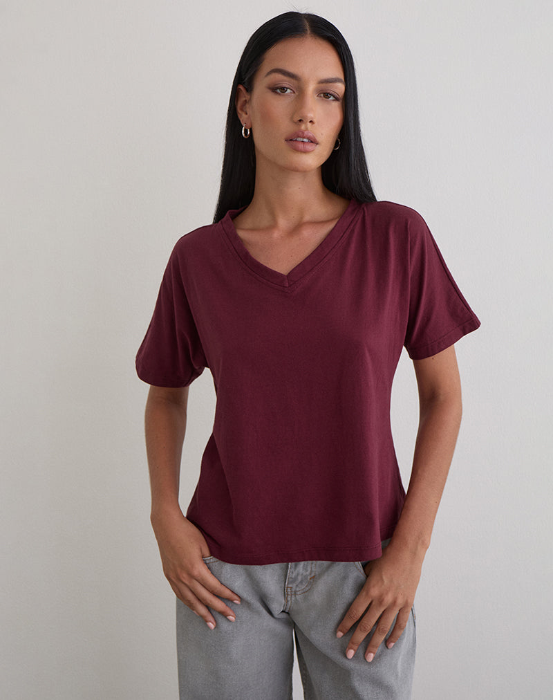 Image de Viman Top in Jersey Maroon