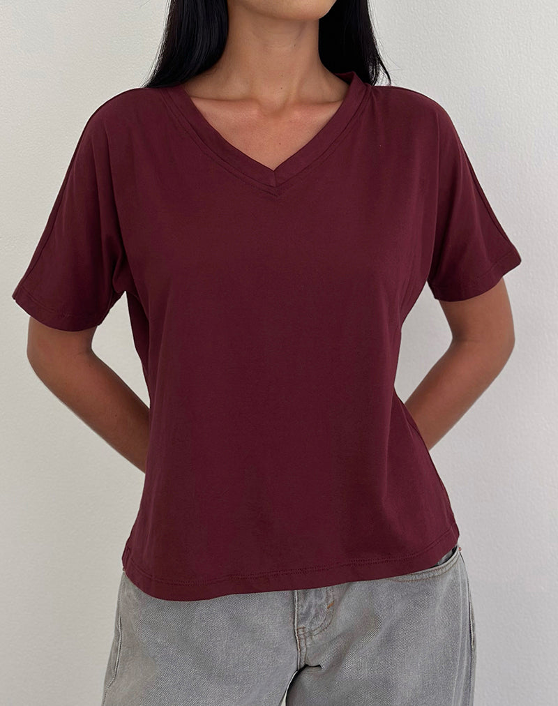Image de Viman Top in Jersey Maroon
