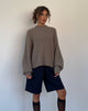 Image de Viola Chandail en tricot surdimensionné en olive pâle