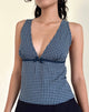 Image de Vishata Top in Mini Gingham Dark Blue
