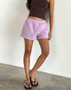 Image de Voir Short en popeline rayée rose et violet