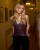 Image de Wahya Lace Up Halter Top in PU Plum
