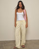 Image de Wasic Wide Leg Linen Trouser in Lemon