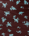 Femme Floral Bleu et Marron