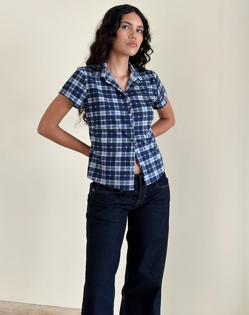 Image de Wilman Shirt in Tartan Dark Blue