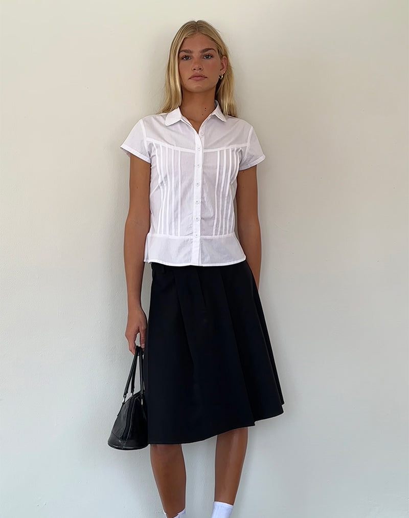 Image de la blouse Wilmot en popeline blanche