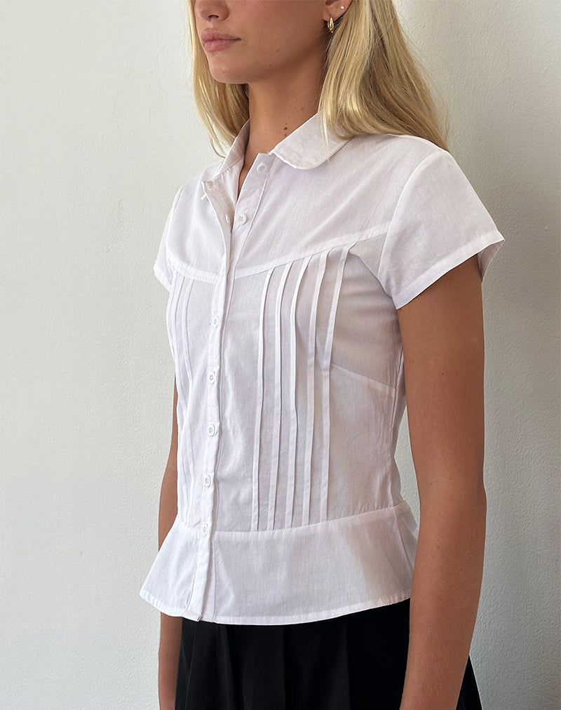 Image de la blouse Wilmot en popeline blanche