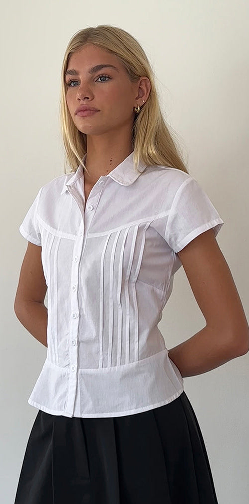 Image de la blouse Wilmot en popeline blanche