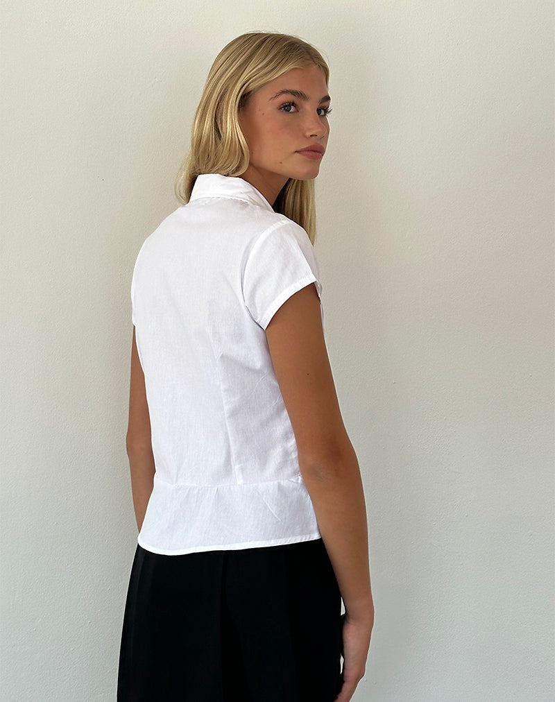 Image de la blouse Wilmot en popeline blanche
