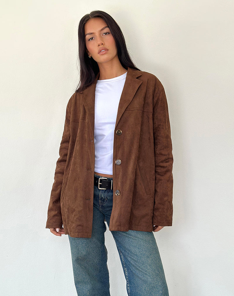 Veste Wita en daim marron