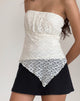 Image de Wuni Longline Bandeau Top in Lace Ivory