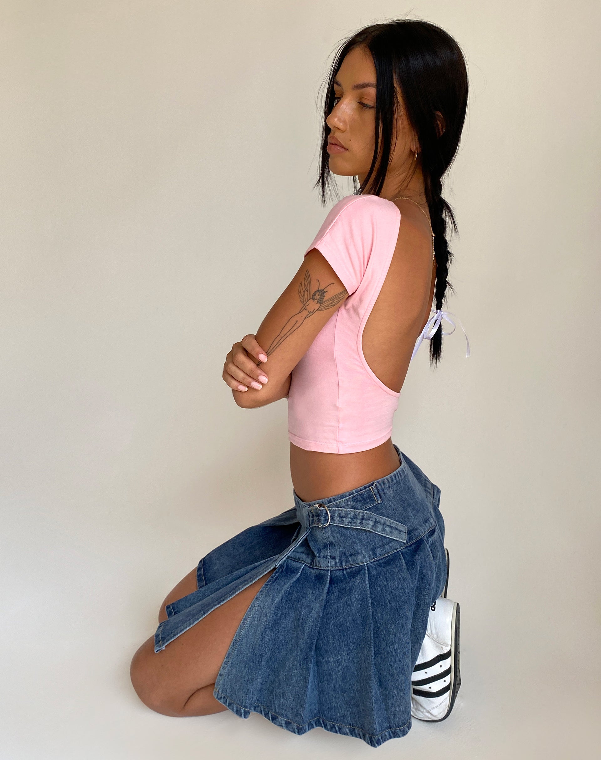Image de Xiwang Crop Top in Ballet Pink