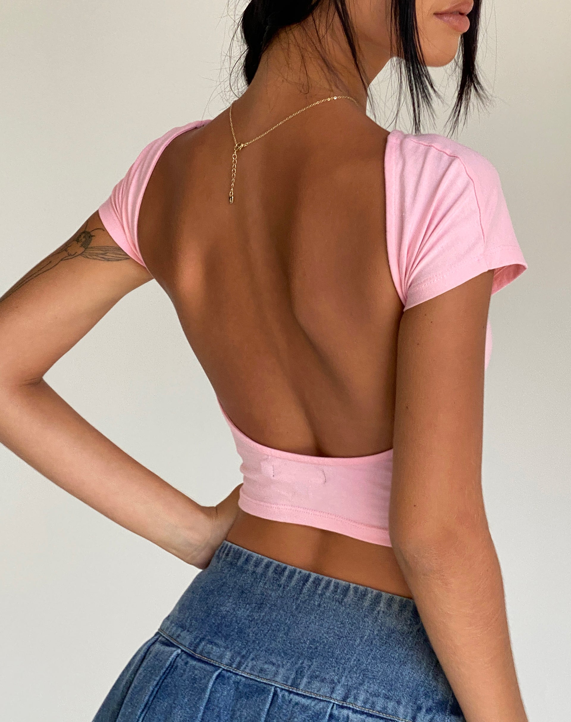 Image de Xiwang Crop Top in Ballet Pink