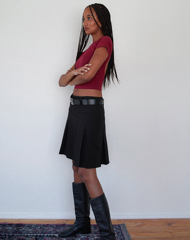 Image de Xiwang Crop Top in Burgundy