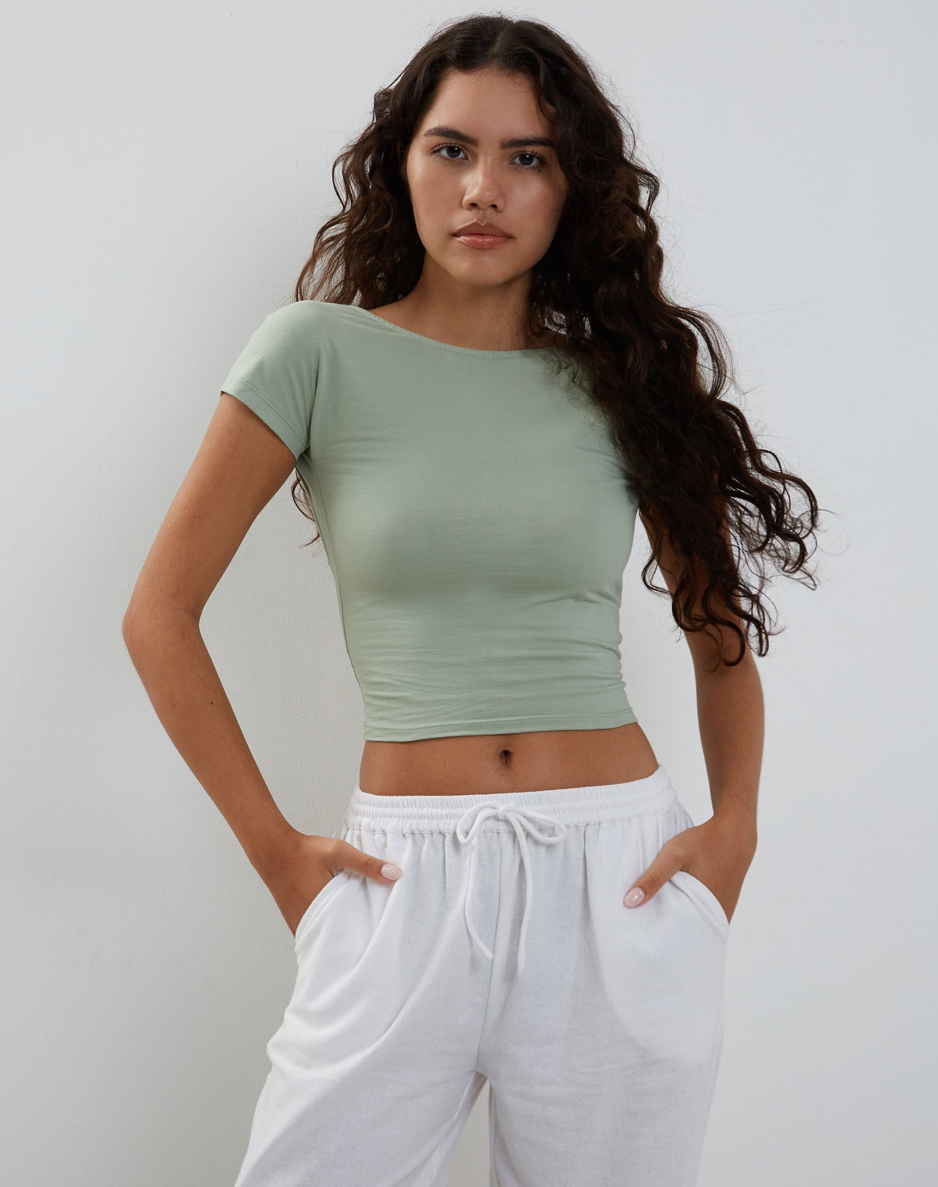 Image de Xiwang Crop Top in Desert Sage
