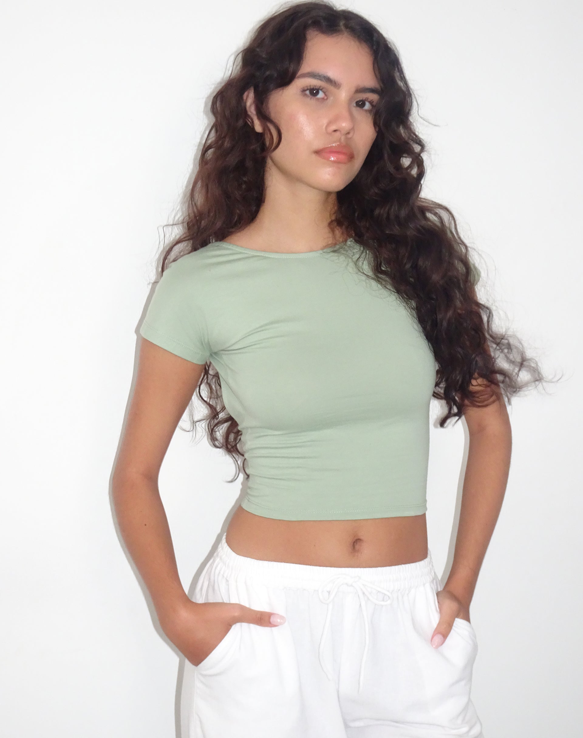 Image de Xiwang Crop Top in Desert Sage