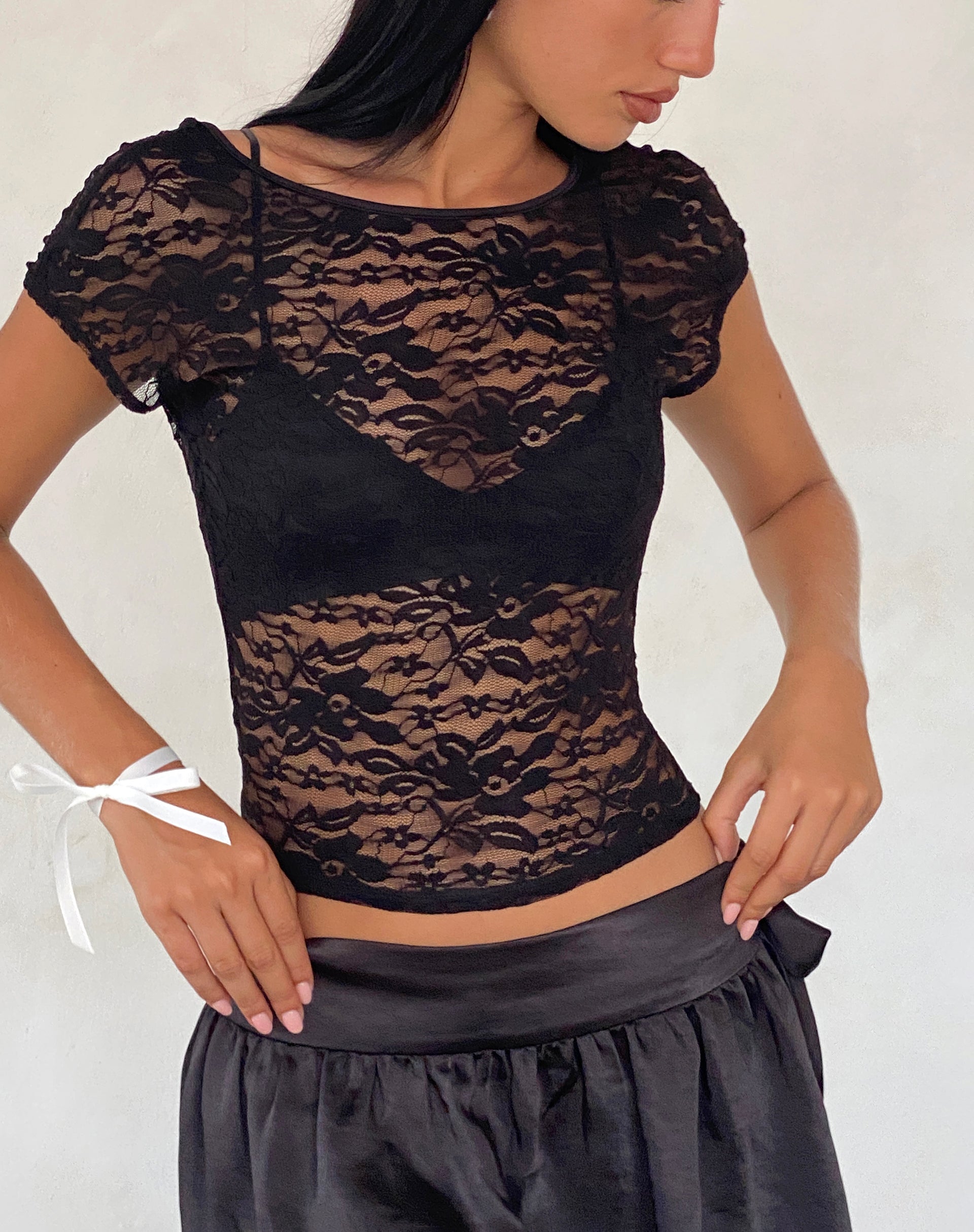 Image de Xiwang Top en dentelle noir