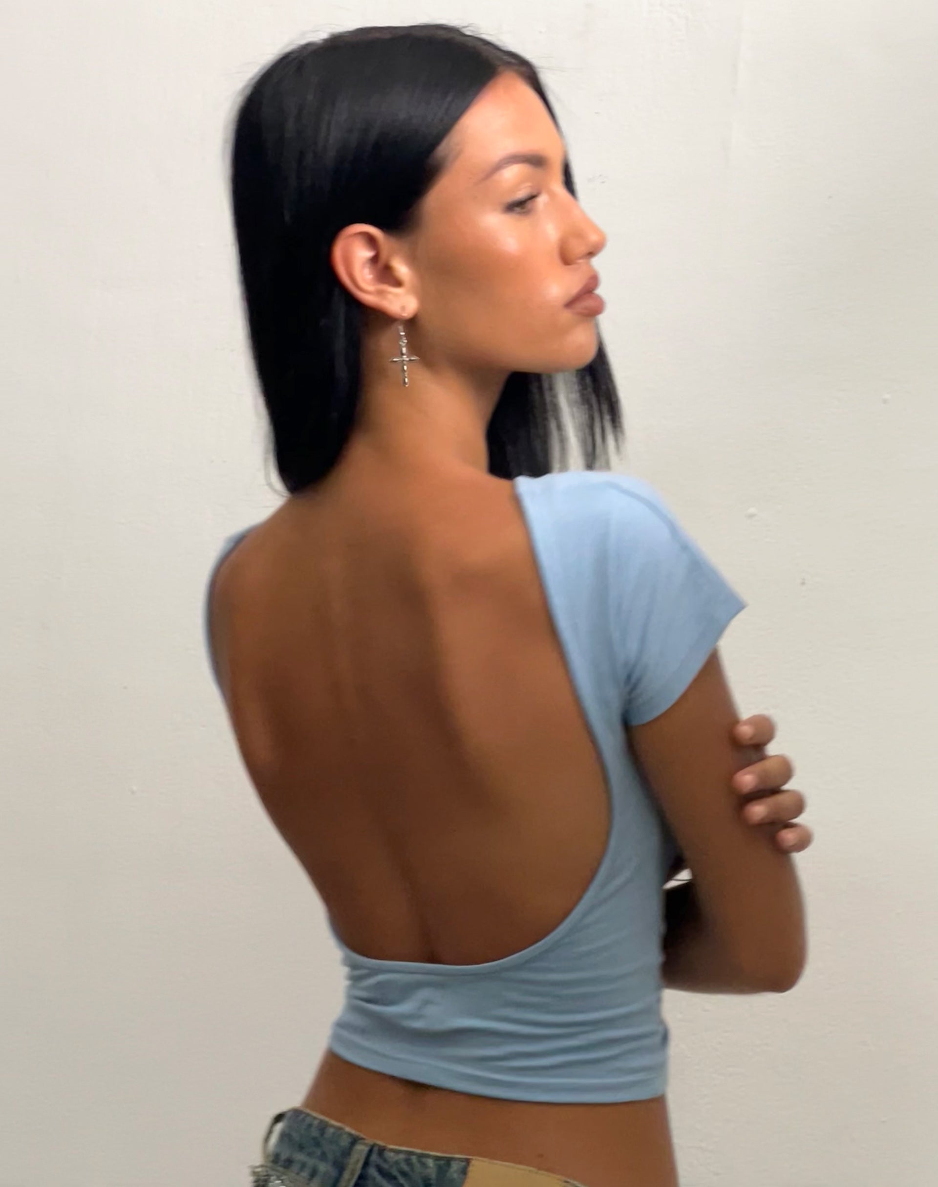 Image de Xiwang Crop Top in Nantucket Blue
