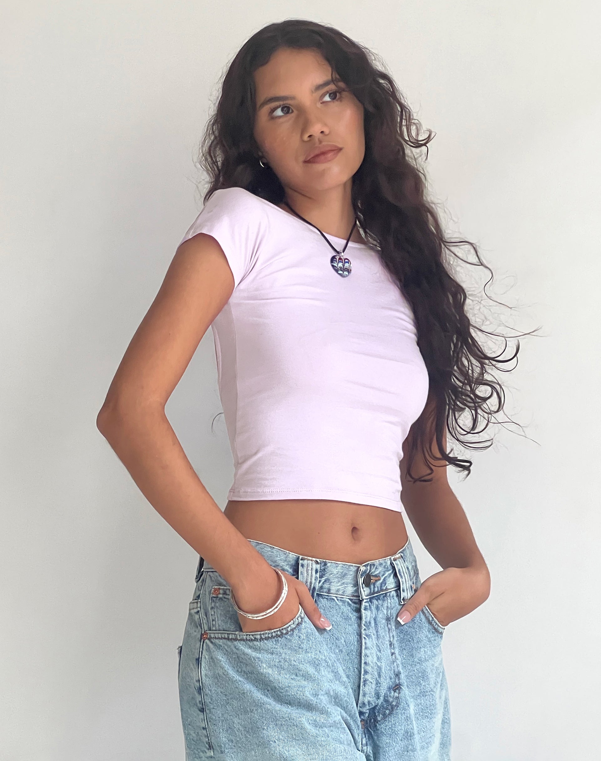 Image de Xiwang Crop Top in Soft Lilac