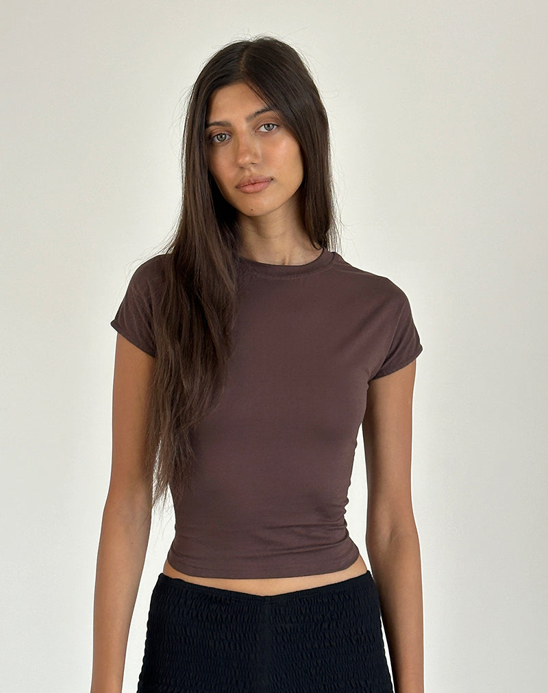 Xiwon Bow Back Top en acajou profond