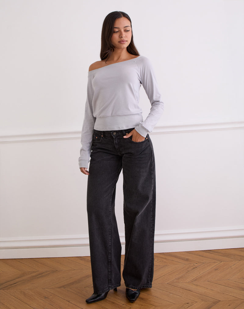 Image de Yacin Slouchy Top in Silver