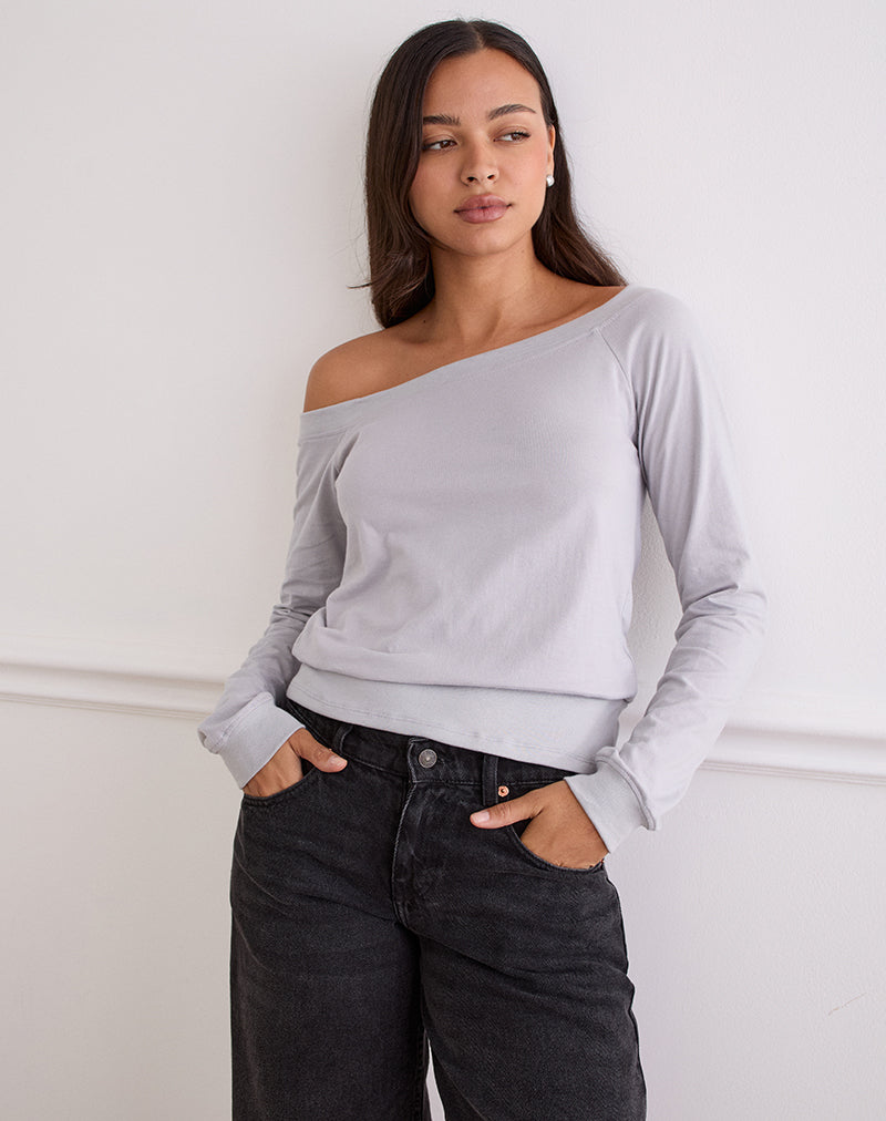 Image de Yacin Slouchy Top in Silver