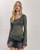 Image de Yamari Top in Jacquard Knit Green