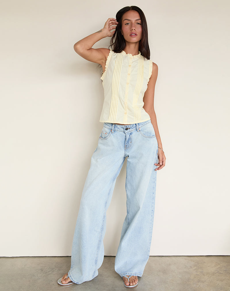 Image de la blouse Yara en popeline Lemon