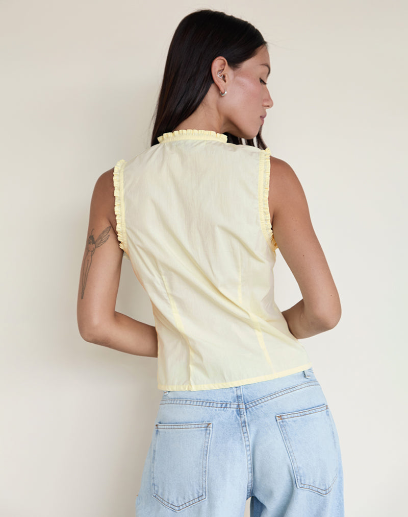 Image de la blouse Yara en popeline Lemon